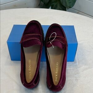 Jack Rogers New Women's Wine Deep Red Loafers. Size 7 and 8